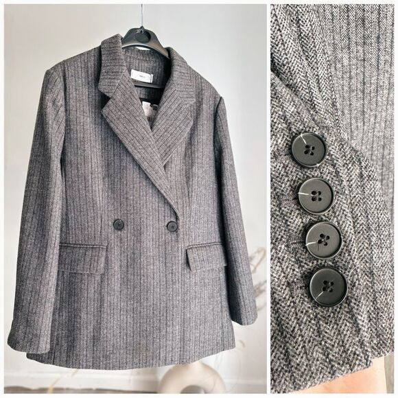Mango Wool Blend Jacket Blazer New - Picture 1 of 7